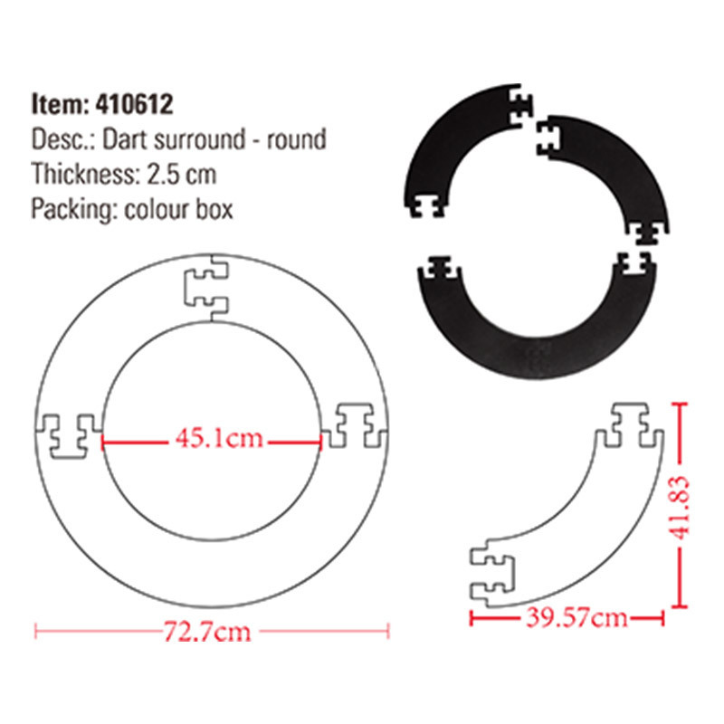 2020 Hot selling professional Custom Dartboard Surround 4pc dartboard Protector