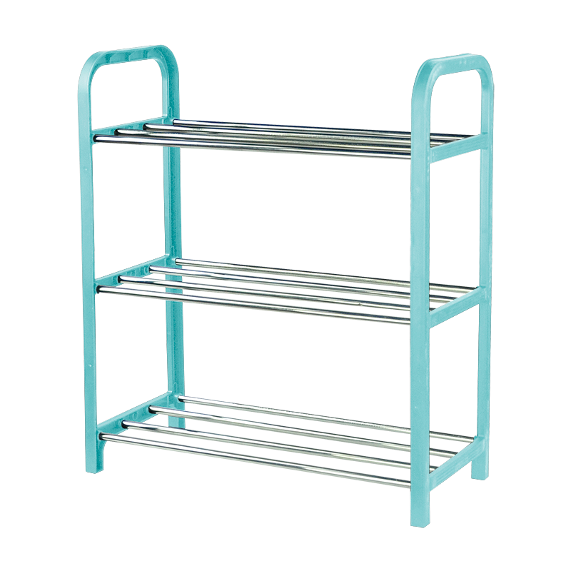 Tenice 3-Tier Stackable Small Shoe Rack, Lightweight Shoe Shelf Storage Organizer for Entryway, Hallway and Closet