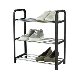 Tenice 3-Tier Stackable Small Shoe Rack, Lightweight Shoe Shelf Storage Organizer for Entryway, Hallway and Closet