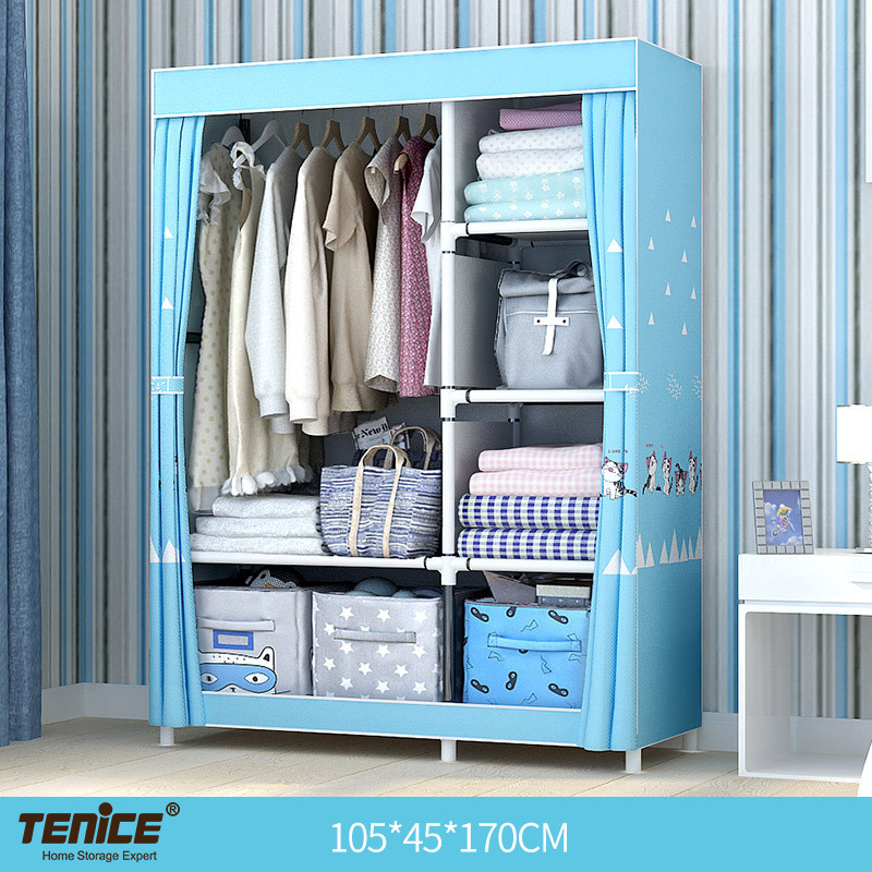 Fabric Closet Wardrobe with Shelves for Bedroom Clothes Organizer Tenice Modern Portable Large Big Oxford Bedroom Furniture