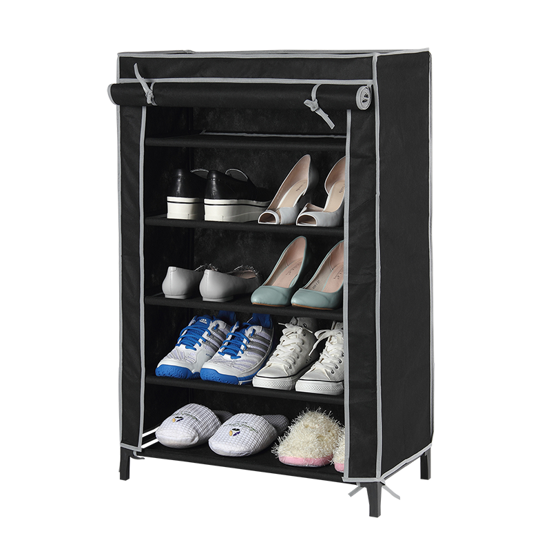 Tenice 5 Tier Shoe Rack with Dustproof cloth door Shoe Shelf Storage Organizer Cabinet for bedroom, living room