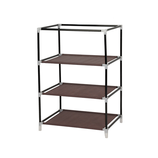 Tenice 3-tier Shoe Rack Storage Organizer , 12 Pairs Portable Shoe Rack with Nonwoven Fabric shelves Cabinet for Closet