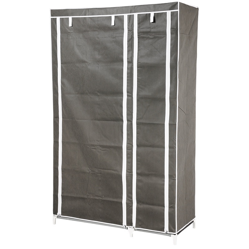 Tenice 34 Inch Portable Wardrobe Closet Clothes Organizer with Metal Shelves and Dustproof Non-Woven Fabric