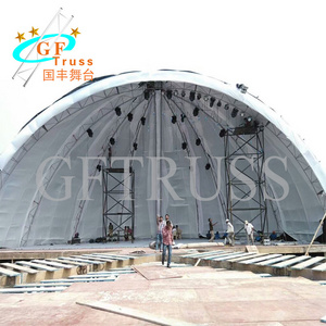 High quality aluminum truss roof system outdoor roof truss structure mobile stage trailer