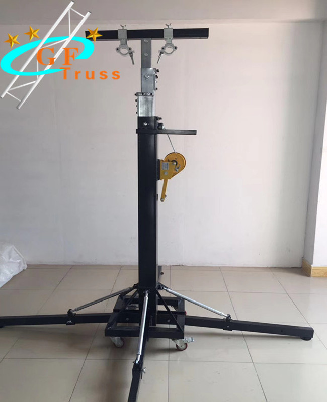 Guangzhou aluminum Heavy Duty DJ Folding Line Array Speaker Stand Crank Up Stand truss