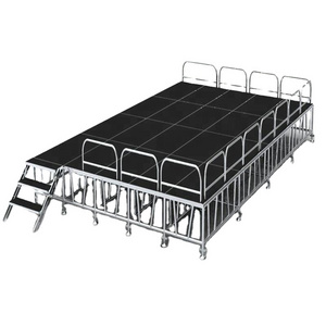 Mobile Portable Event Round Stage for Lighting Truss Stage , Aluminum Stage platform Podium