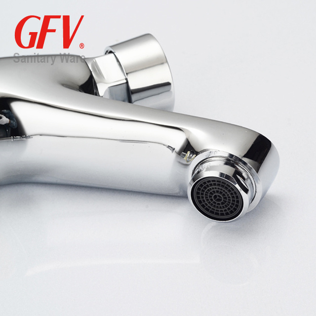 Griferia supplier sanitary ware brass body time delay push bottom basin faucet