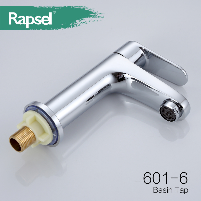 Rapsel Single handle chrome plated modern bathroom brass basin faucet