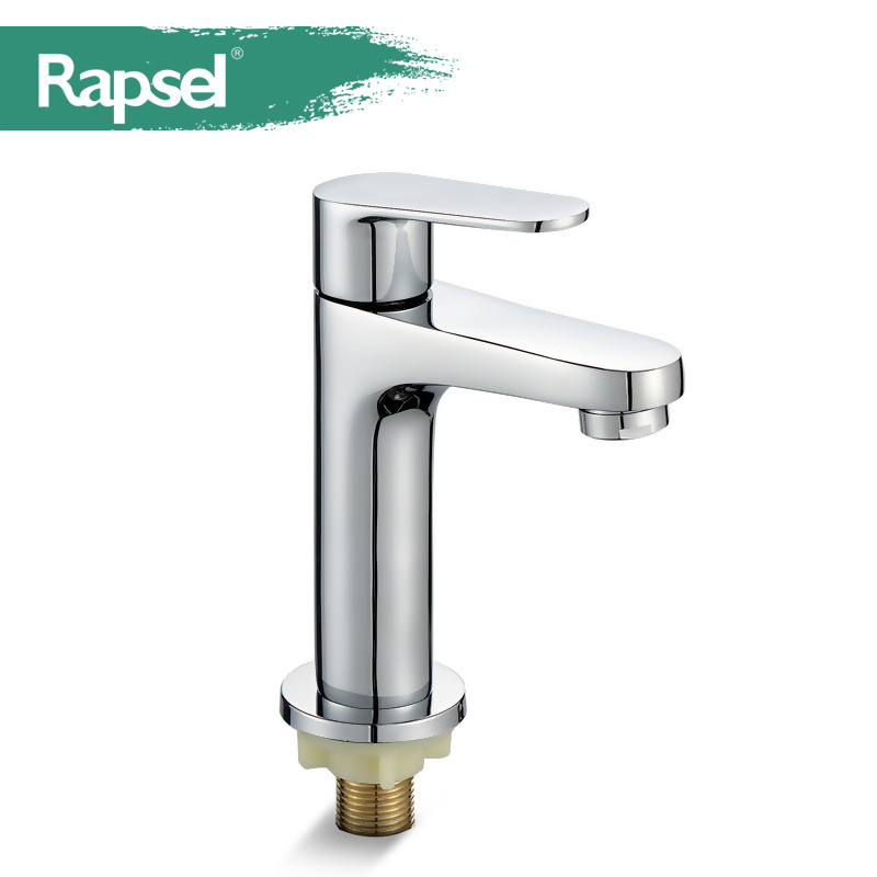 Rapsel Single handle chrome plated modern bathroom brass basin faucet