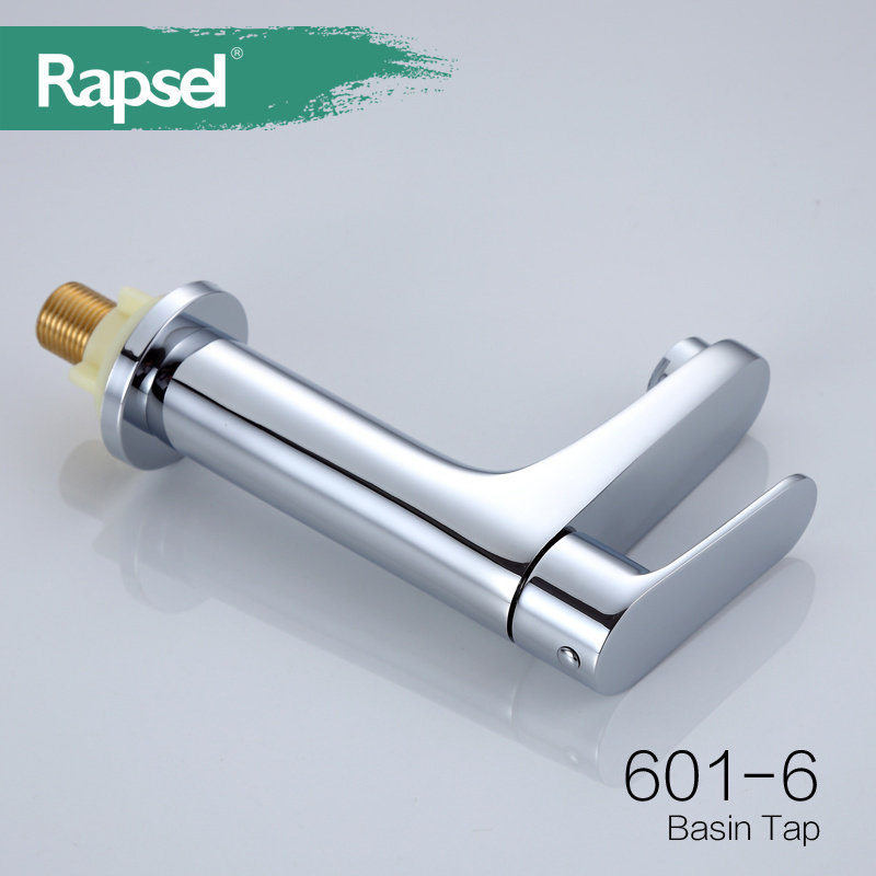 Rapsel Single handle chrome plated modern bathroom brass basin faucet