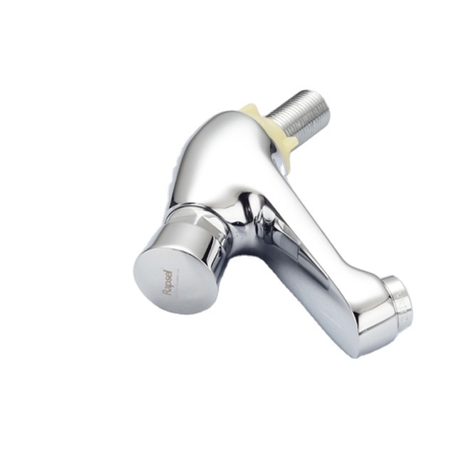 Griferia supplier sanitary ware brass body time delay push bottom basin faucet