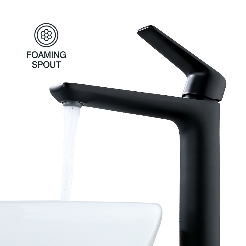 Single handle SUS 304 UPC Lead Free North America Black Stainless Steel Basin Faucet For Bathroom