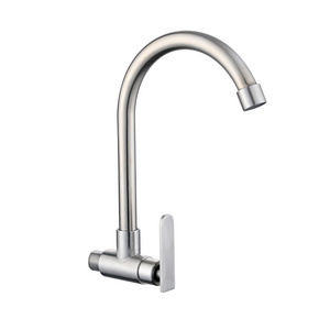 Griferia China faucet suppler chrome plated cold water brass body kitchen tap single handle wall mounted kitchen sink faucet