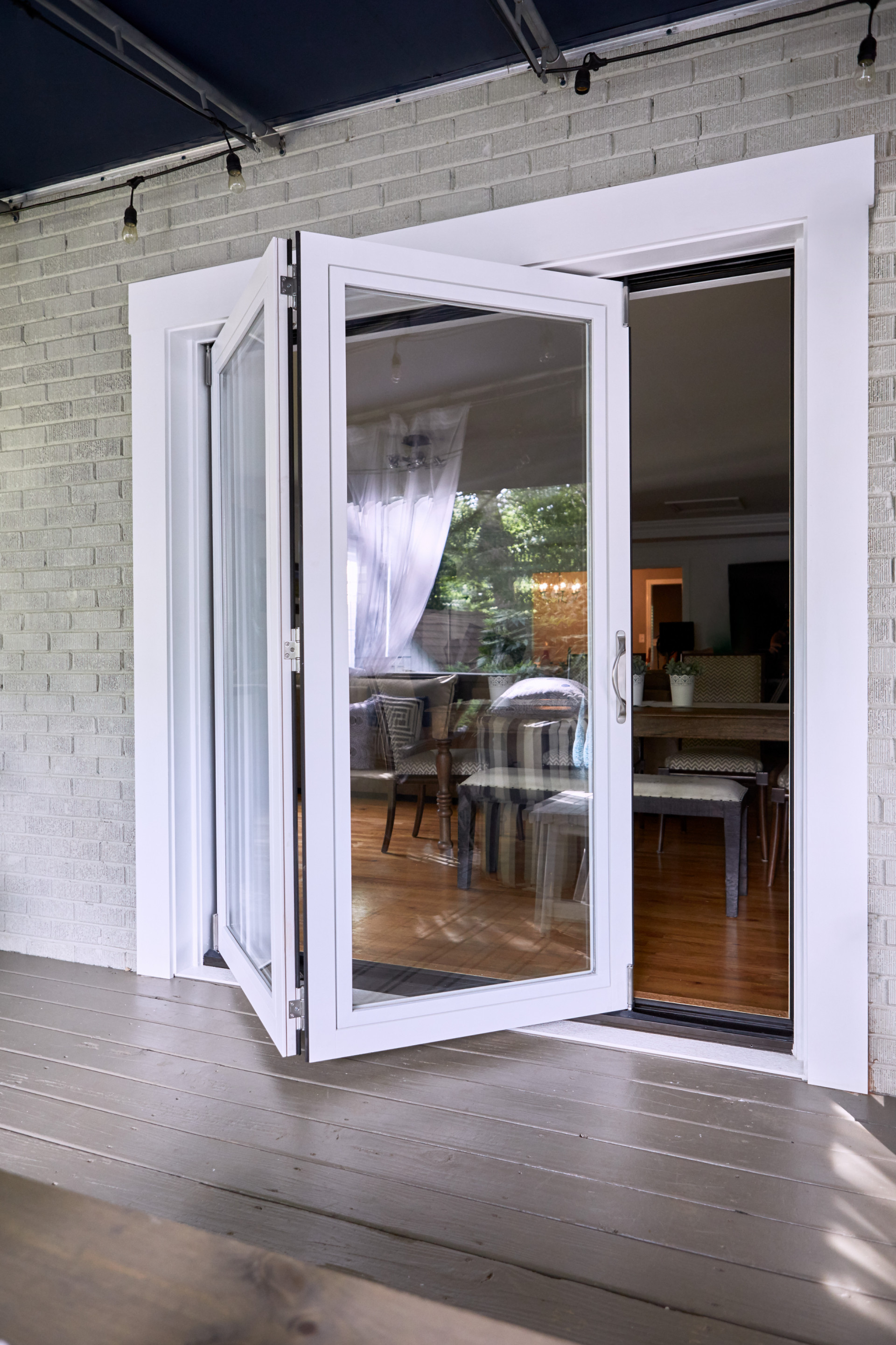 Soundproof Thermal Break Heavy Duty Double Glazed Bi Folding Door Outdoor Patio Foldable Aluminum Folding Glass Door