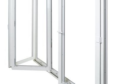 Commercial Aluminium Lowes Bi Fold Door Double Glass Sliding Folding Door For Entrance