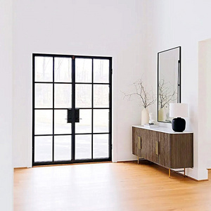 Lattice Aluminum Alloy Casement Door Tempered Glass Door and Window Manufacturer Wholesale Price