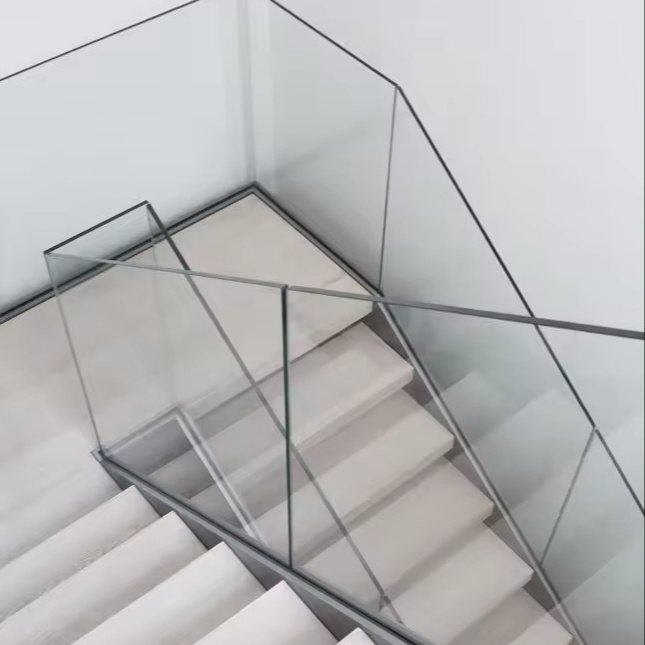 Australian/Canadian standard staircase modern interior staircase with wooden steps indoor stairs