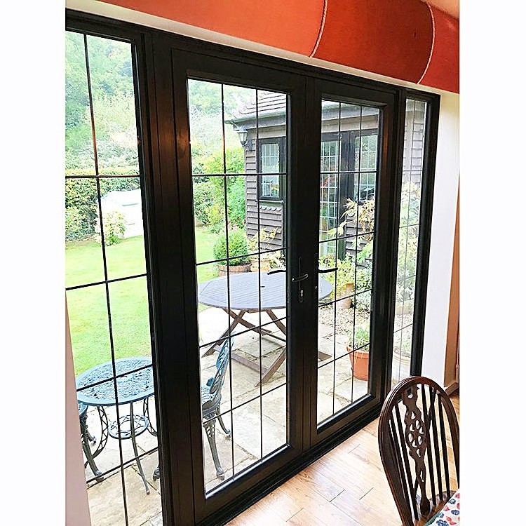 French aluminum grille swing door thickened aluminum alloy exterior door customizable mobile folding door