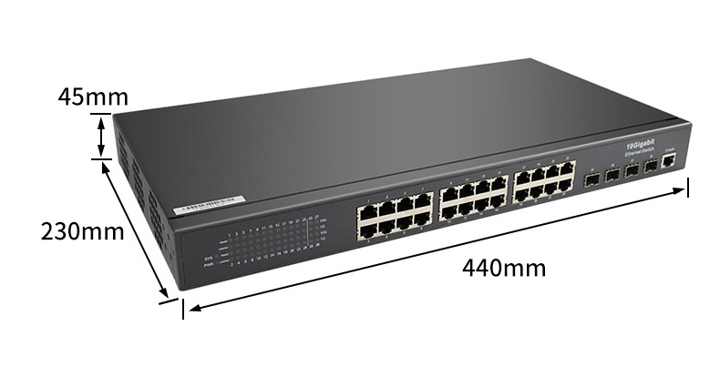 2021 Guanfeng BKHD 24 POE Ports 4 SFP+ Linux firewall network switch