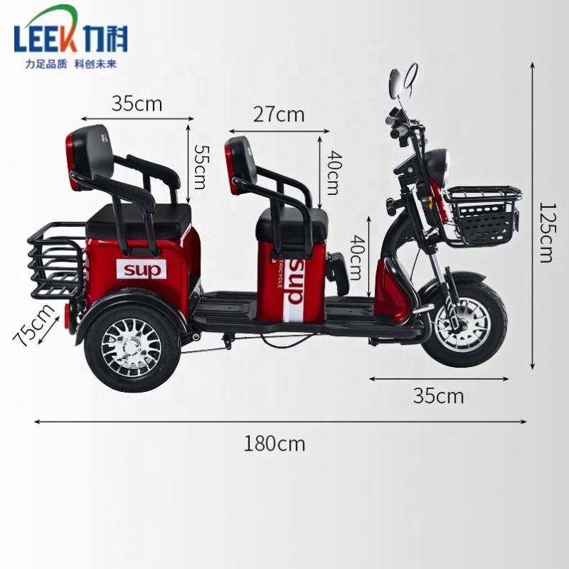 With High Quality 3 wheel tricycle scooter roadster cargo electrico thailand electric bicycle trike motorcycle trade triciclo