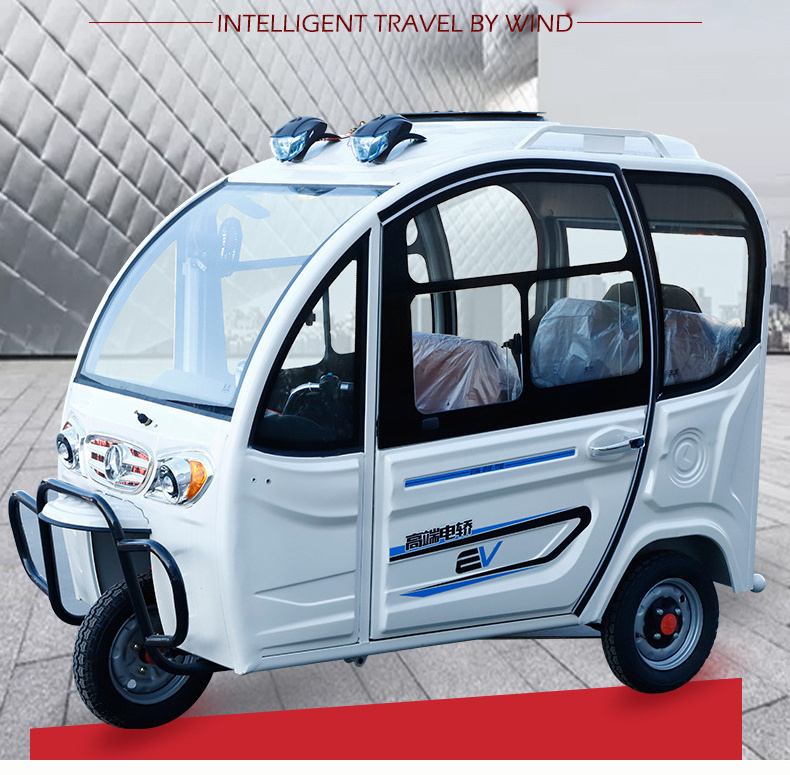 2022 Hot Sale New Cheap Fully Enclosed Convertible Large Space Adult Electric Tricycles