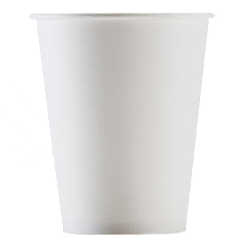 Custom Print Logo 12oz 16 oz PLA Lined Coffee Paper Cups For Hot Drink Disposable Biodegradable White Paper Water Cup