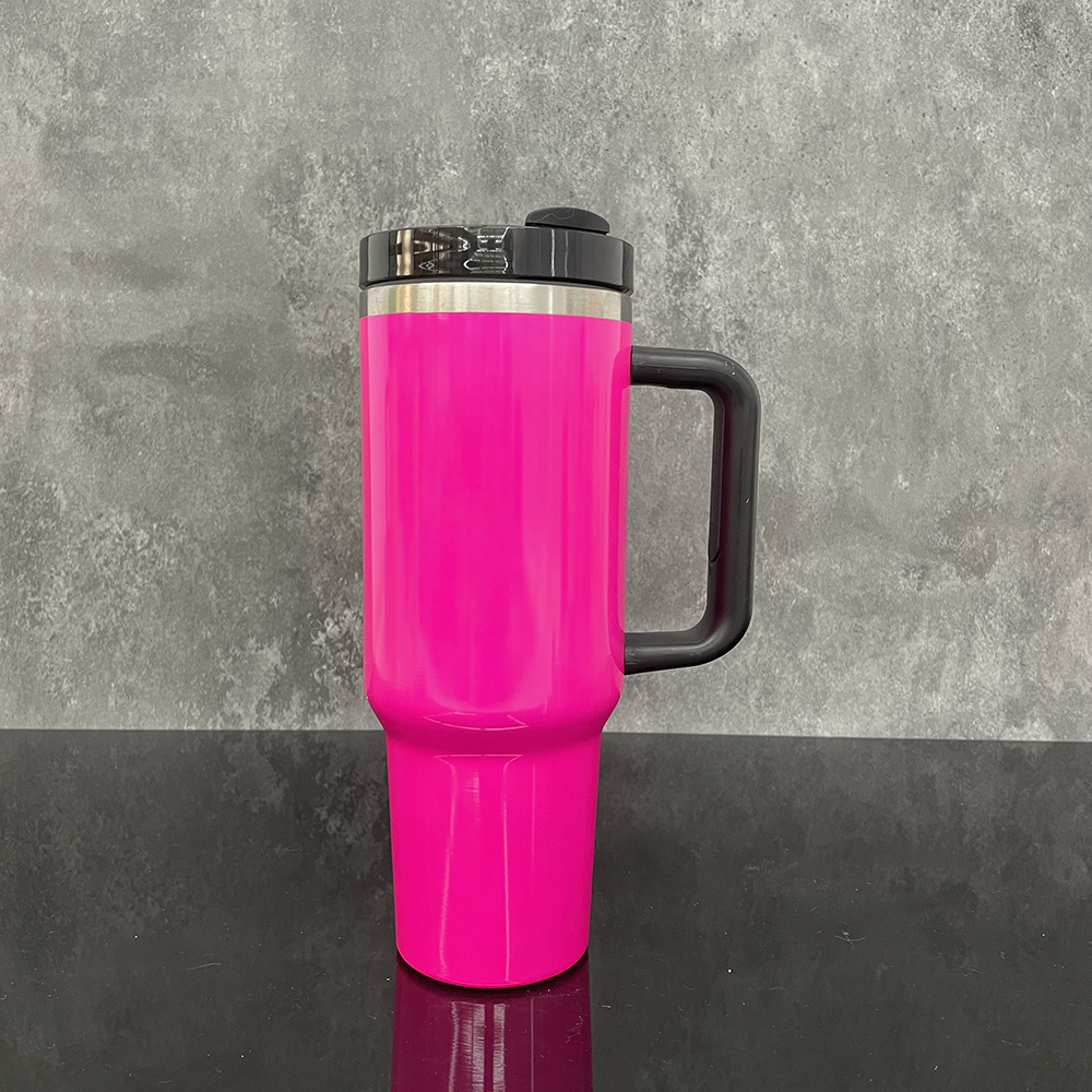 Blank sublimation 40oz tumblers double walled Insulated neon colors travel Sealed mugs best gifts Electric pink coffee cups