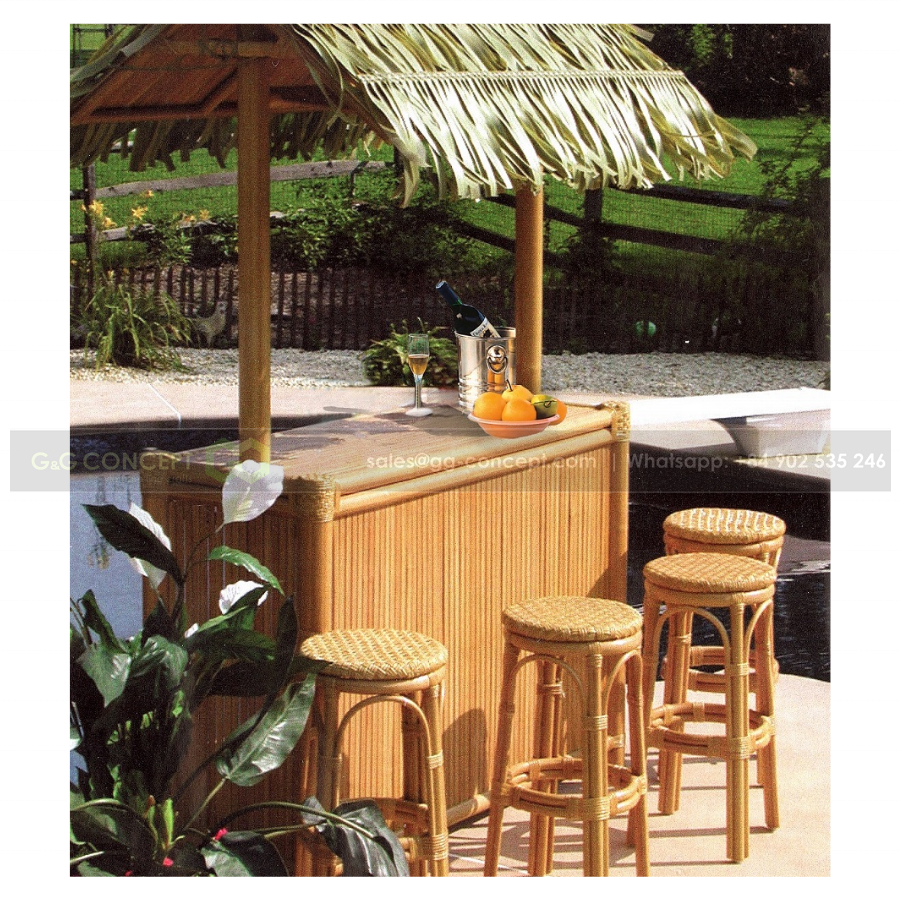 Bamboo Tiki Bar Furniture Unique Design, Bamboo Tiki Bar For Backyard Outdoor/ Manufacturer Bamboo Tiki Bar For Sale