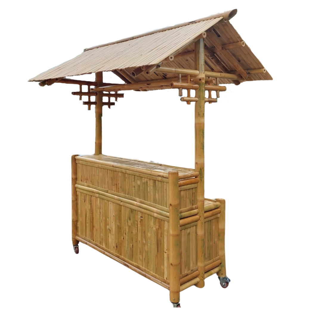 Wholesale Waterproof bar counter bamboo Beverage bar tiki bar bamboo