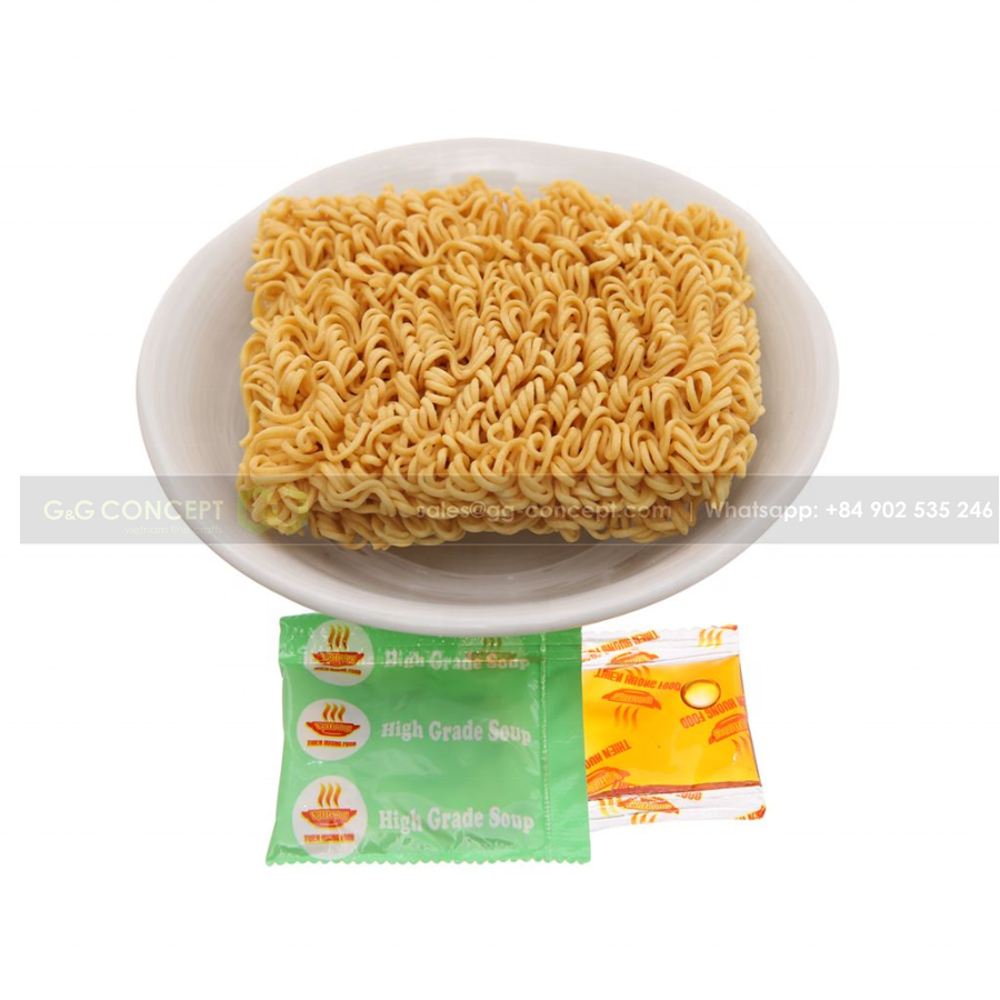 Vi Huong Vegetarian Sour Soup Instant Noodle Small Noodles Only 1 Packet Of Delicious Spices, Sweet And Sour And Rich In Broth