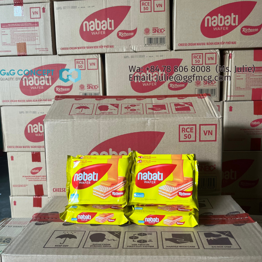 Wholesale price Nabati richeese cheese, richoco Chocolate wafer 50g x60packs with best quality - 211X002, 211X008