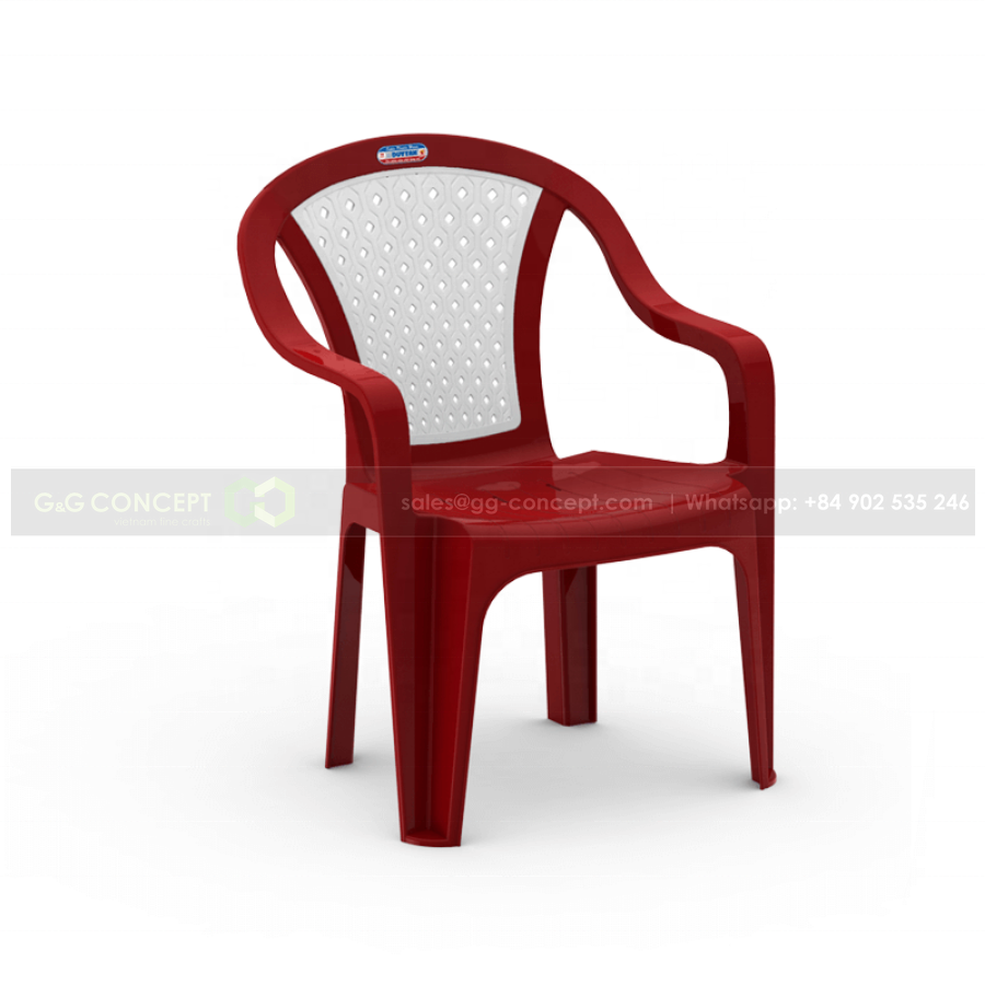 Outdoor Garden Plastic Large Armchair Two Colour High Quality And Durable, Plastic Garden Chair In Bulk For Sale