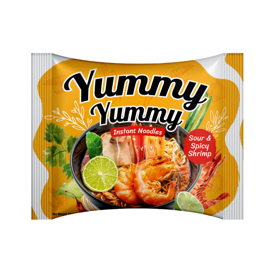 Shrimp Instant Noodles Delicious 85g, Sour And Spicy Easy To Carry On Trips, Save Time And Effort