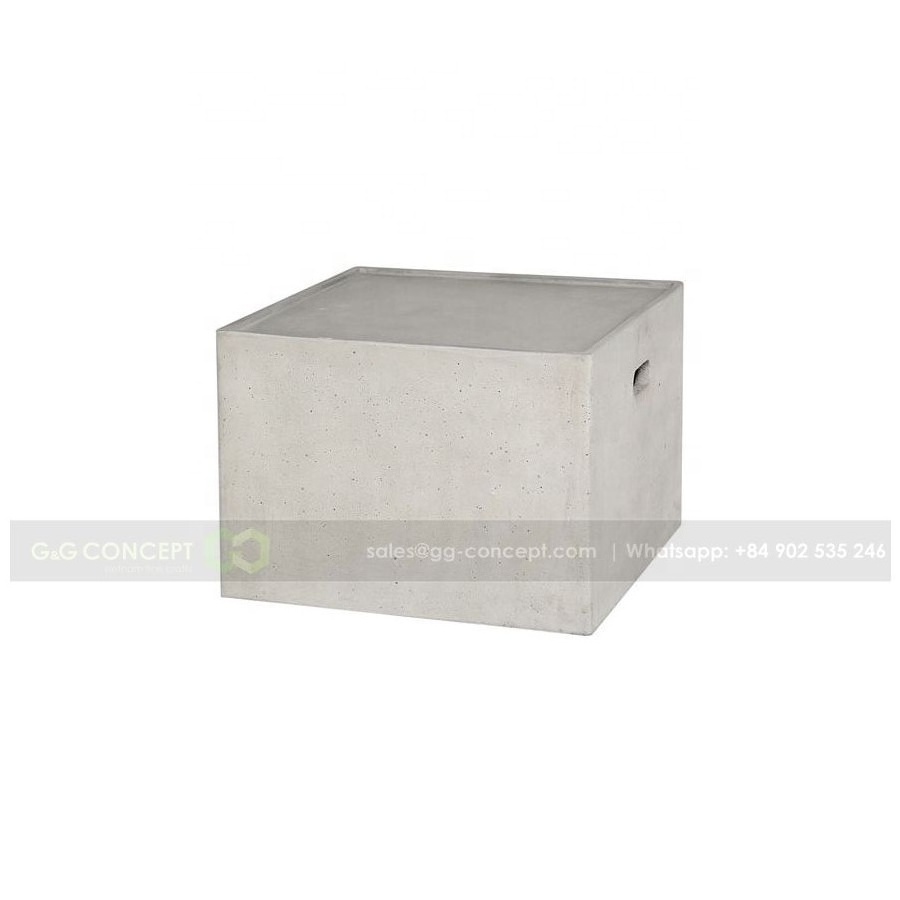 Square Concrete Table Home Garden Furniture/Light Grey Concrete Dining Table Outdoor/ Wholesale Quality Square Concrete Table