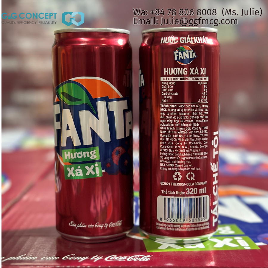 Wholesale Fanta320ml Sarsi Soft Drink|  Exporter Carbonated Soda Drink, Mirinda Citrus 320ml x 24cans