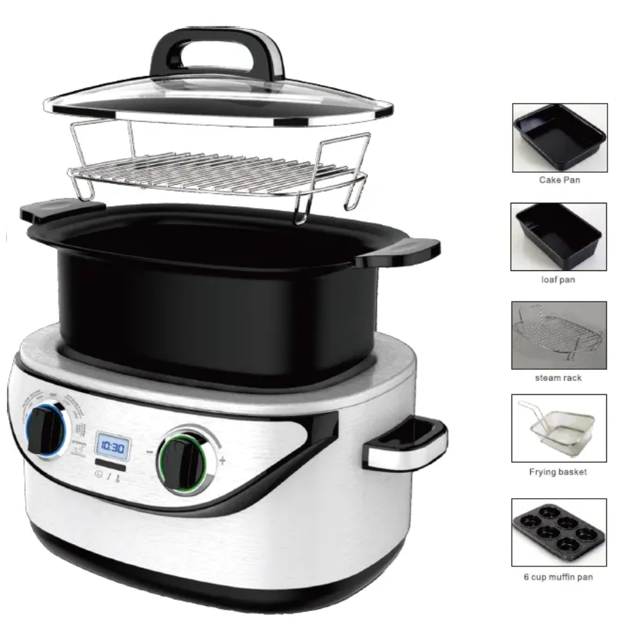 MK 01 - Wholesale hot pot multi cooker with slow cook/cook top/steam/oven Programmable Slow Cooker