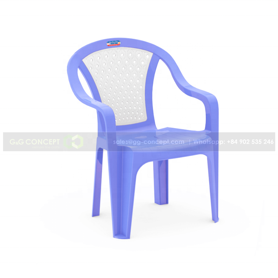 Outdoor Garden Plastic Large Armchair Two Colour High Quality And Durable, Plastic Garden Chair In Bulk For Sale