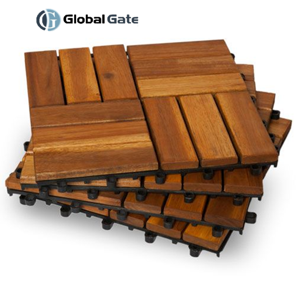 DIY Artificial grass interlocking tiles for balcony and garden decoration for outdoor flooring Best quality wooden floor tiles