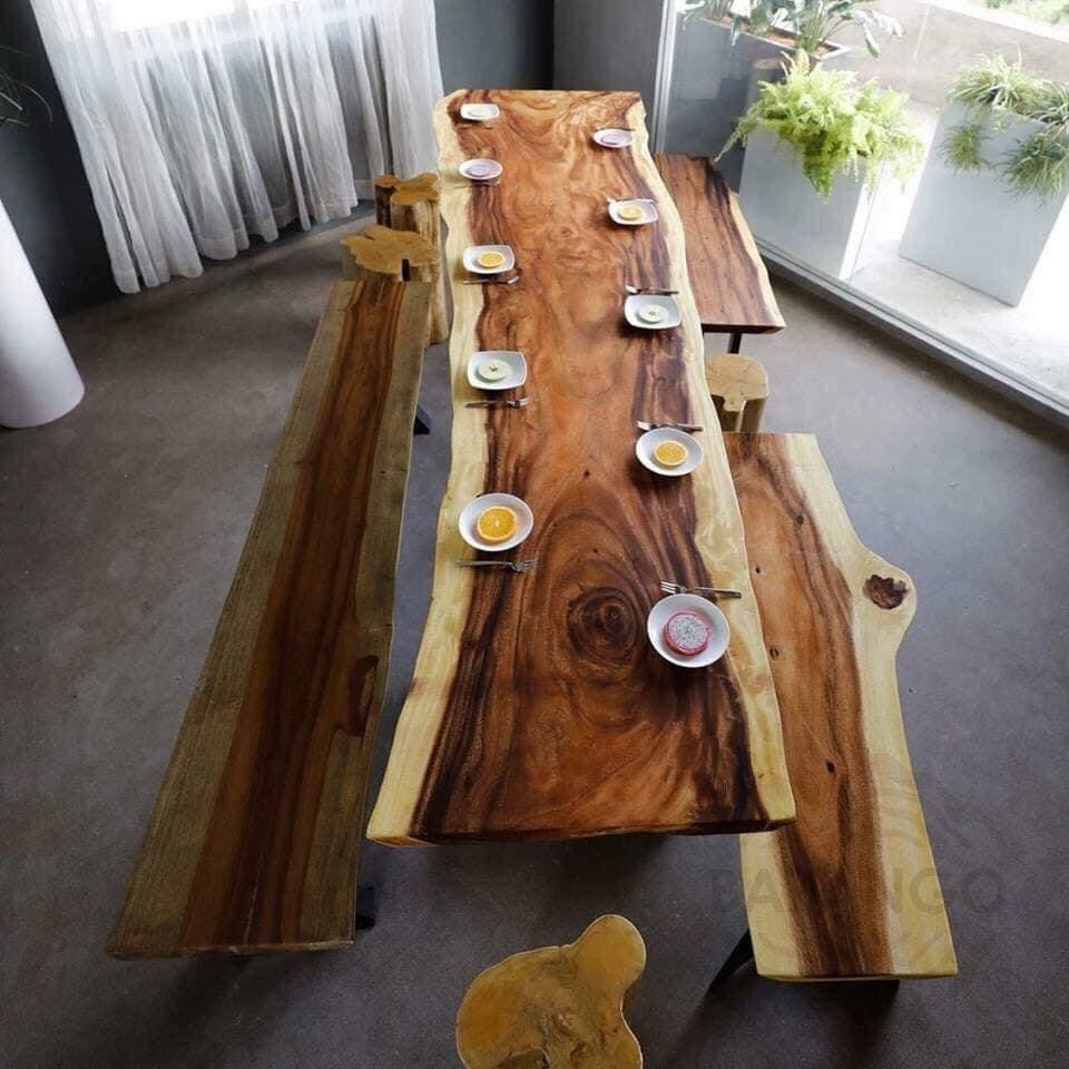 Coffee table solid wood slab table top 100% high quality material for outdooor/ dining room/ garden furniture