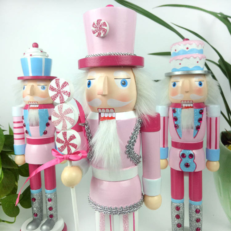 Wholesale Christmas Decorations Wood Candy Series Nutcracker King Soldier 38CM Nutcrackers Christmas