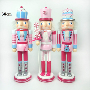 Wholesale Christmas Decorations Wood Candy Series Nutcracker King Soldier 38CM Nutcrackers Christmas