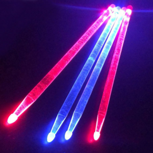 Whole Sale Bright Light Up Drum Sticks Acrylic Explosionproof Luminous Electric Drum Sticks With Custom Logo