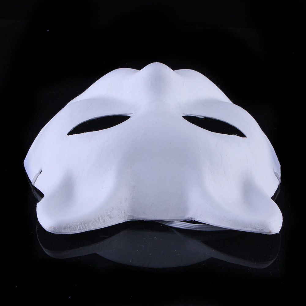 Factory Supplies White Handmade Blank Paper Half Face Sexy Cat Masquerade Mask Costume Party Mask