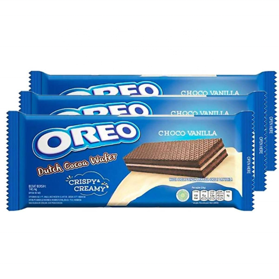 Hot Deal Oreo Dutch Cocoa Wafer 117gr Choco Vanilla Chocolate Coated Wafers Biscuit Bar Chocolate Cookies Wholesale