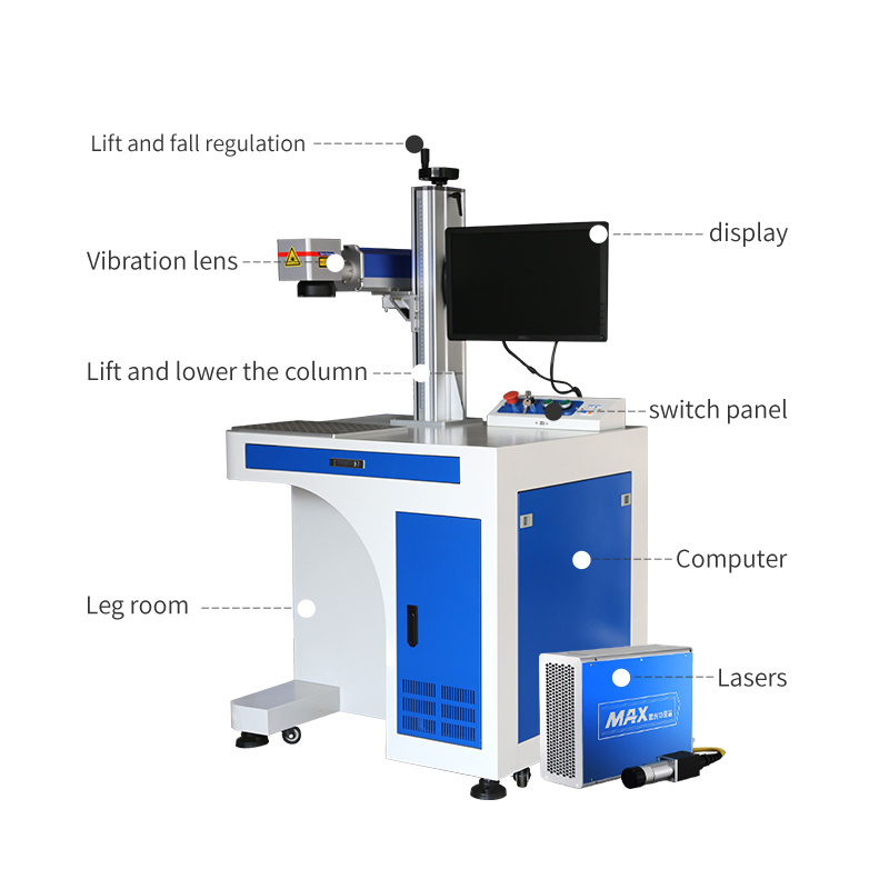 20w 30w 50w Glass/Plastic/Wood/Bottle/Pipe/PVC/PCB QR Code fiber Laser Marker Etcher Engraver Marking Machines Price