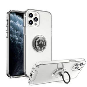 Clear phone cases bulk with back ring holder for iPhone 13 Pro Max 13 mini 12 14 Pro Max