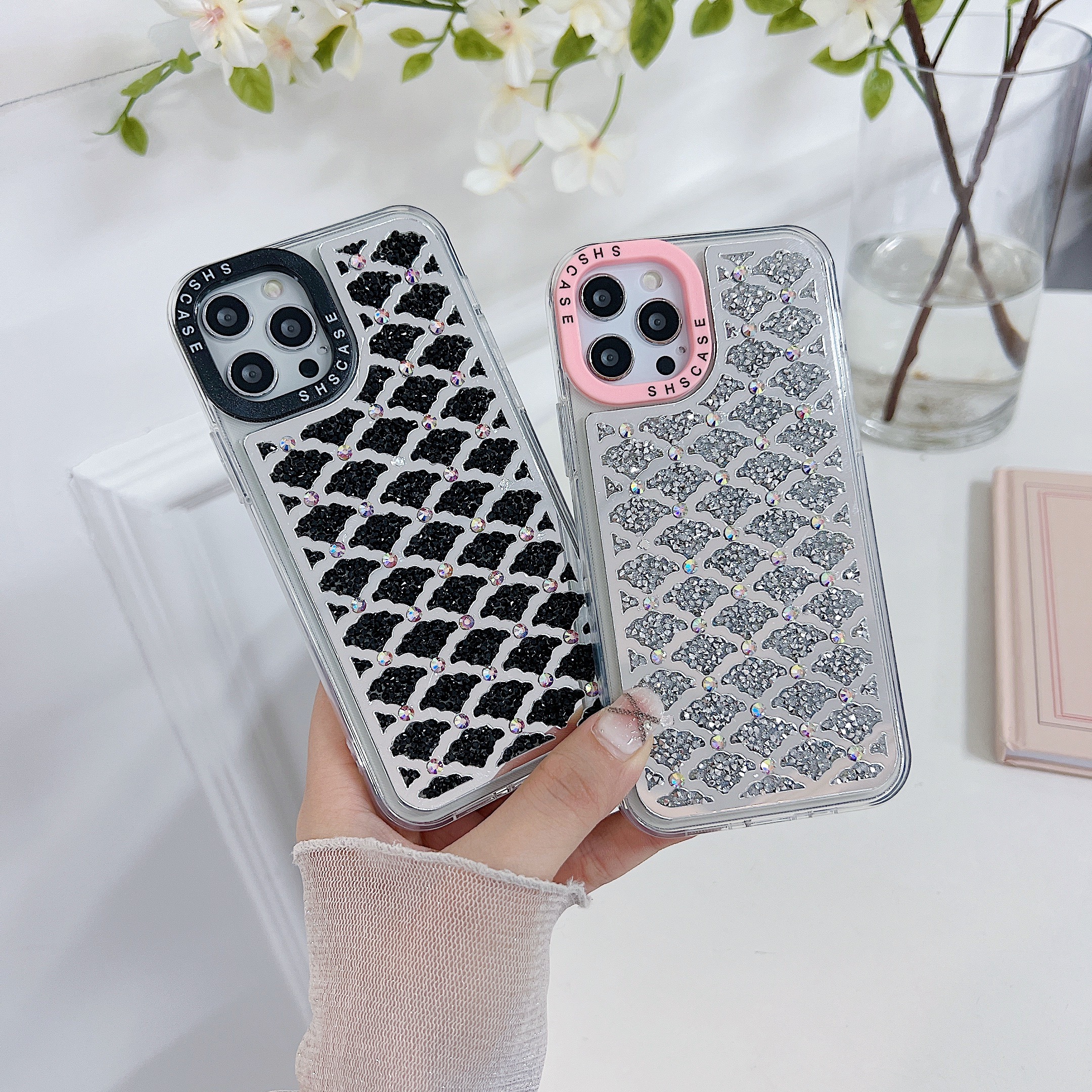 SHS CASE new mobile phone case 2.0MM with plaid design for iphone funda carcasa para celular