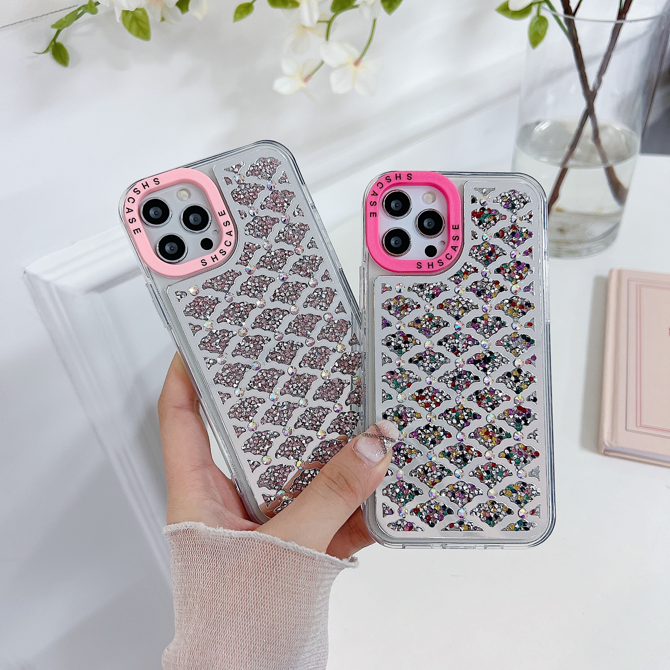 SHS CASE new mobile phone case 2.0MM with plaid design for iphone funda carcasa para celular