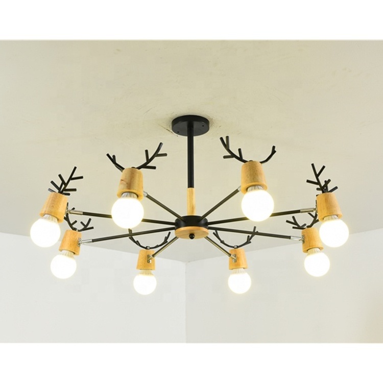 Nordic Modern Design Southeast Asian Style Home Decoration Lighting Fixtures Wooden Ceiling Light Chandeliers