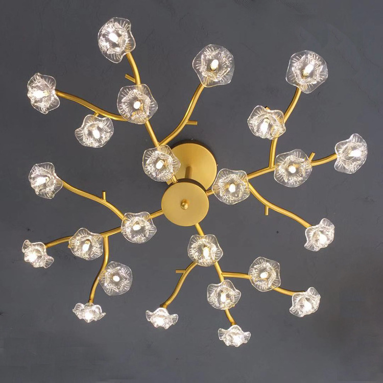 Zhongshan Lighting Manufacture Ceiling Lights Romantic Home Decorative Modern Flower Bedroom Light Ceiling